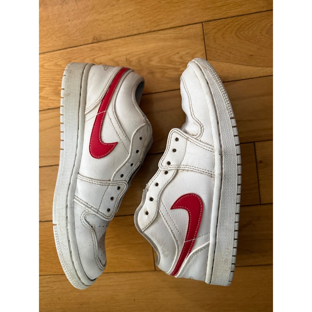Jordan 1 Low White Gym Red Womens Sneakers AO9944-161 Size 7.5 As Is.